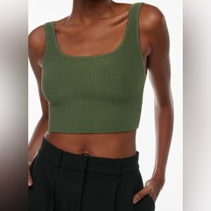 ARITZIA Sculpt Knit Squareneck Cropped Tank